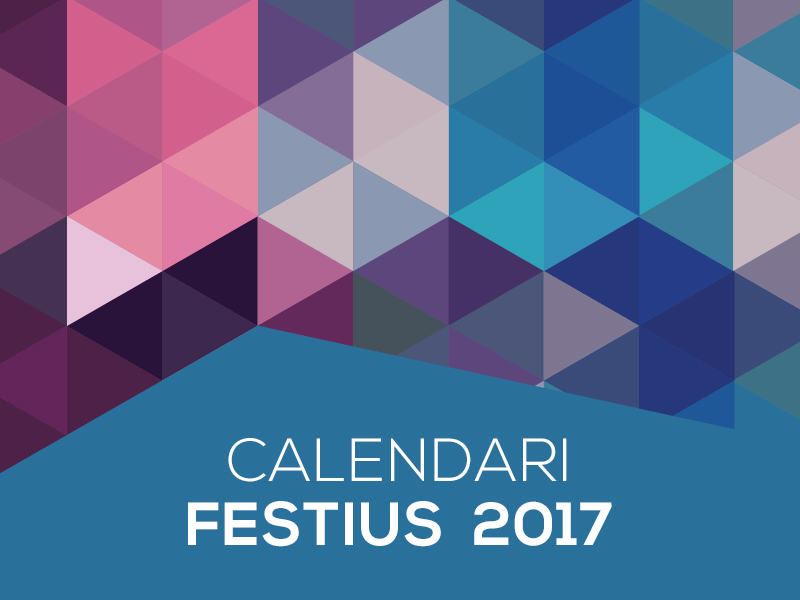 Calendari de festius 2017 a la ciutat de Barcelona