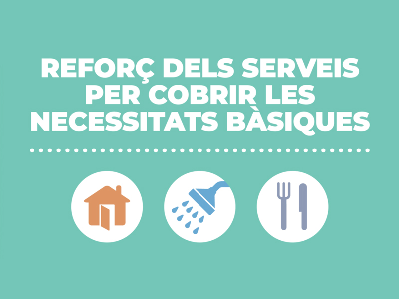 Barcelona refuerza los servicios para cubrir las necesidades básicas de alojamiento, higiene y alimentación