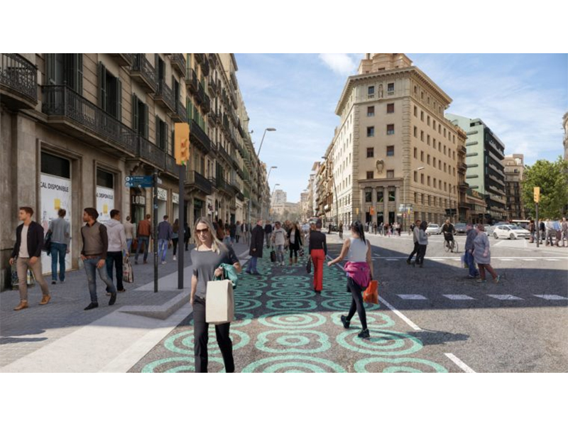  Más espacio para los peatones en la calle de Pelai para revitalizar el centro de la ciudad y la actividad comercial